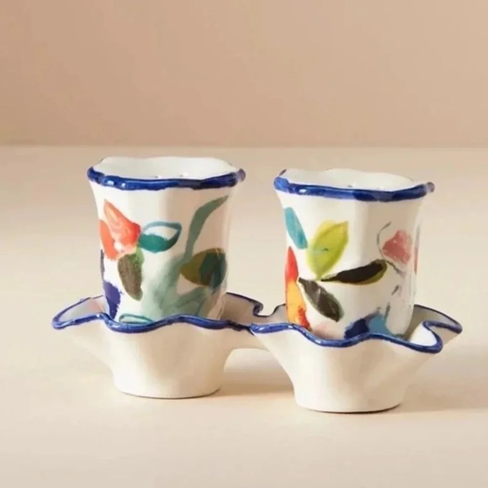 NWT Anthropologie Luna Salt and Pepper Shaker Set